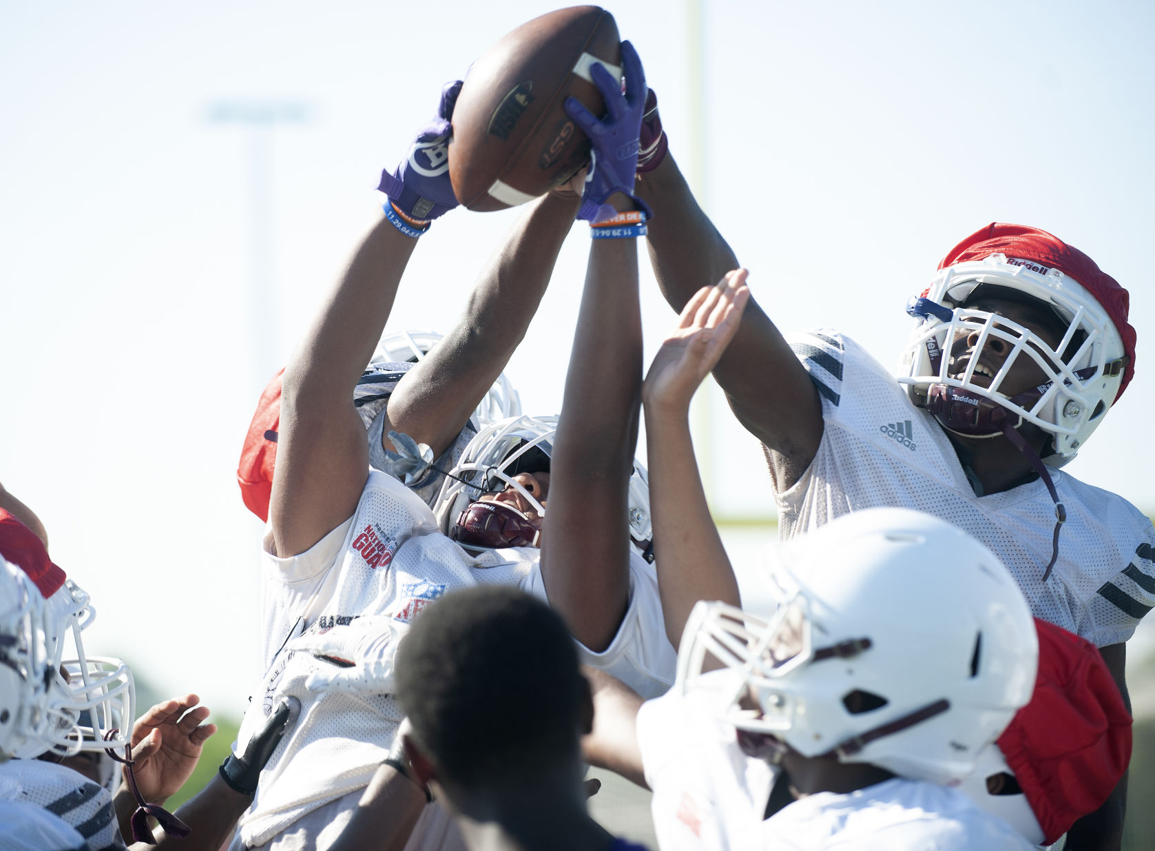 Belleville West High School football practice
